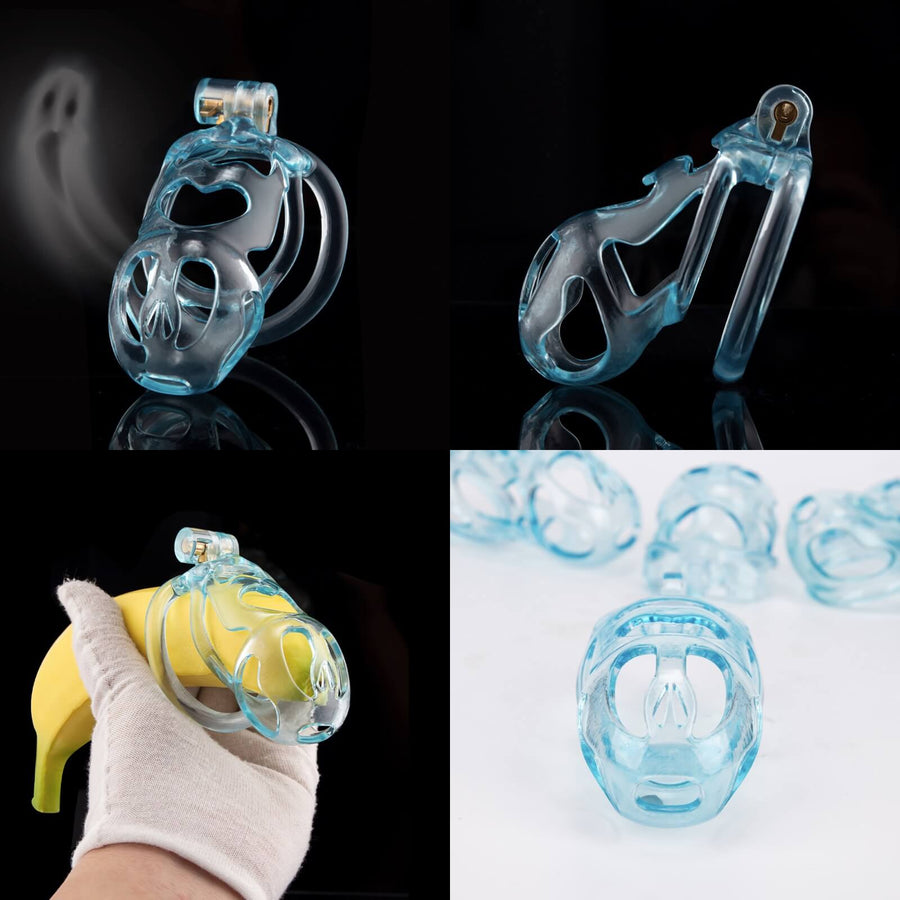 Ice Ghost Lightweight 3D Printed Chastity Cage, gallery view 3