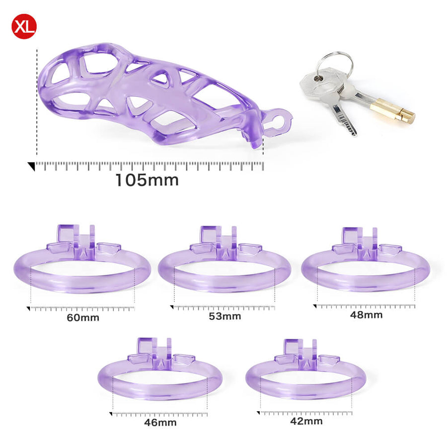 Ice Vision Desigh Purple Cobra Chastity Cage, gallery view 10