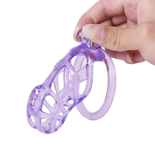 Ice Vision Desigh Purple Cobra Chastity Cage product view