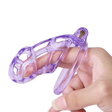 Load image into Gallery viewer, Ice Vision Desigh Purple Cobra Chastity Cage
