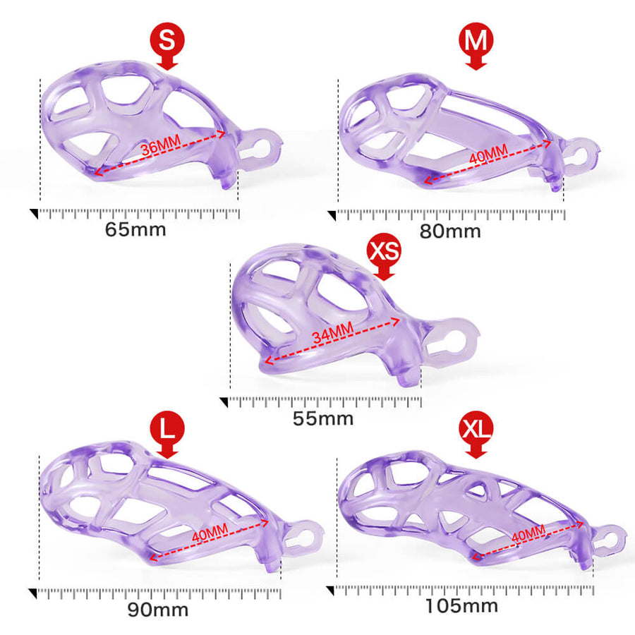Ice Vision Desigh Purple Cobra Chastity Cage, gallery view 13