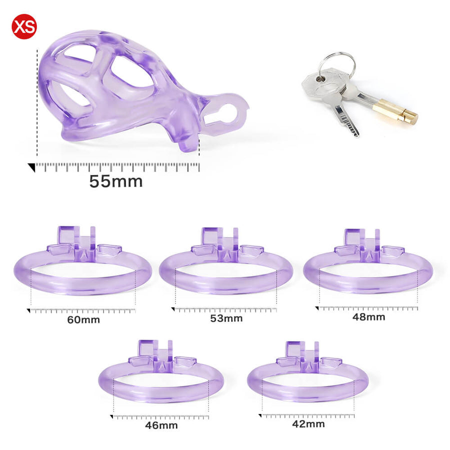 Ice Vision Desigh Purple Cobra Chastity Cage, gallery view 6