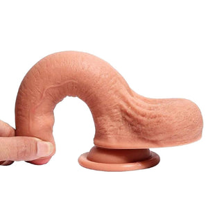 Realistischer 8-Zoll-Dildo mit Vorhaut BDSM