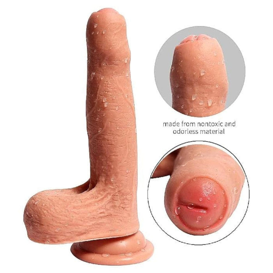 Realistic 8 Inch Dildo With Foreskin BDSM, gallery view 2