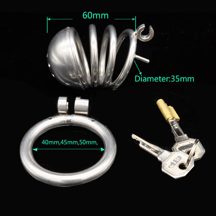 Julia Metal Chastity Device 2.56 inches long, gallery view 6