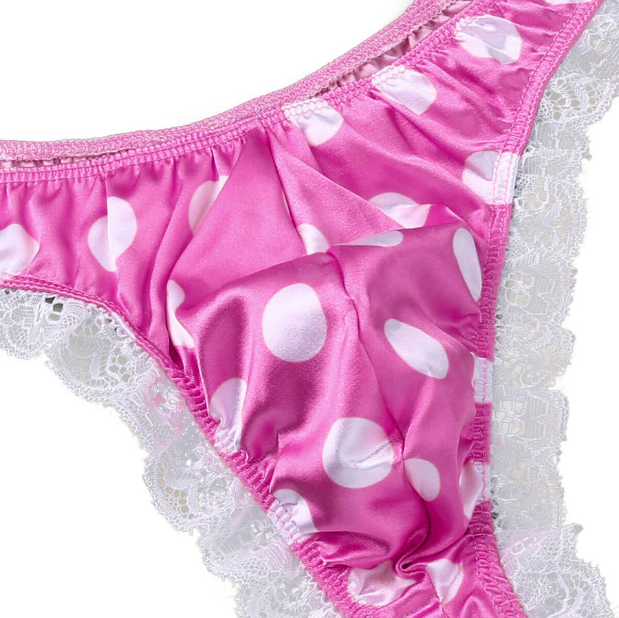 Lace Polka Dots Sexy Men Panties, gallery view 3