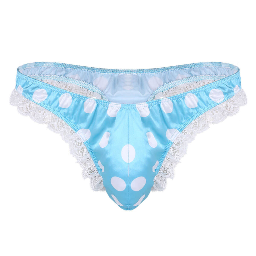 Lace Polka Dots Sexy Men Panties, gallery view 6