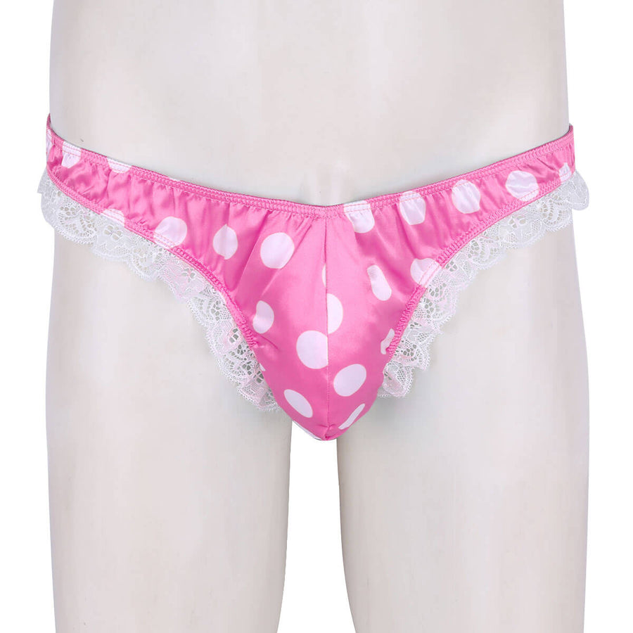 Lace Polka Dots Sexy Men Panties, gallery view 4