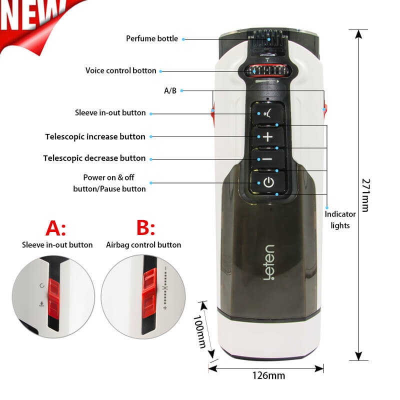 Leten Future Pro Automatic Piston Telescopic Vagina Male Masturbator, gallery view 7