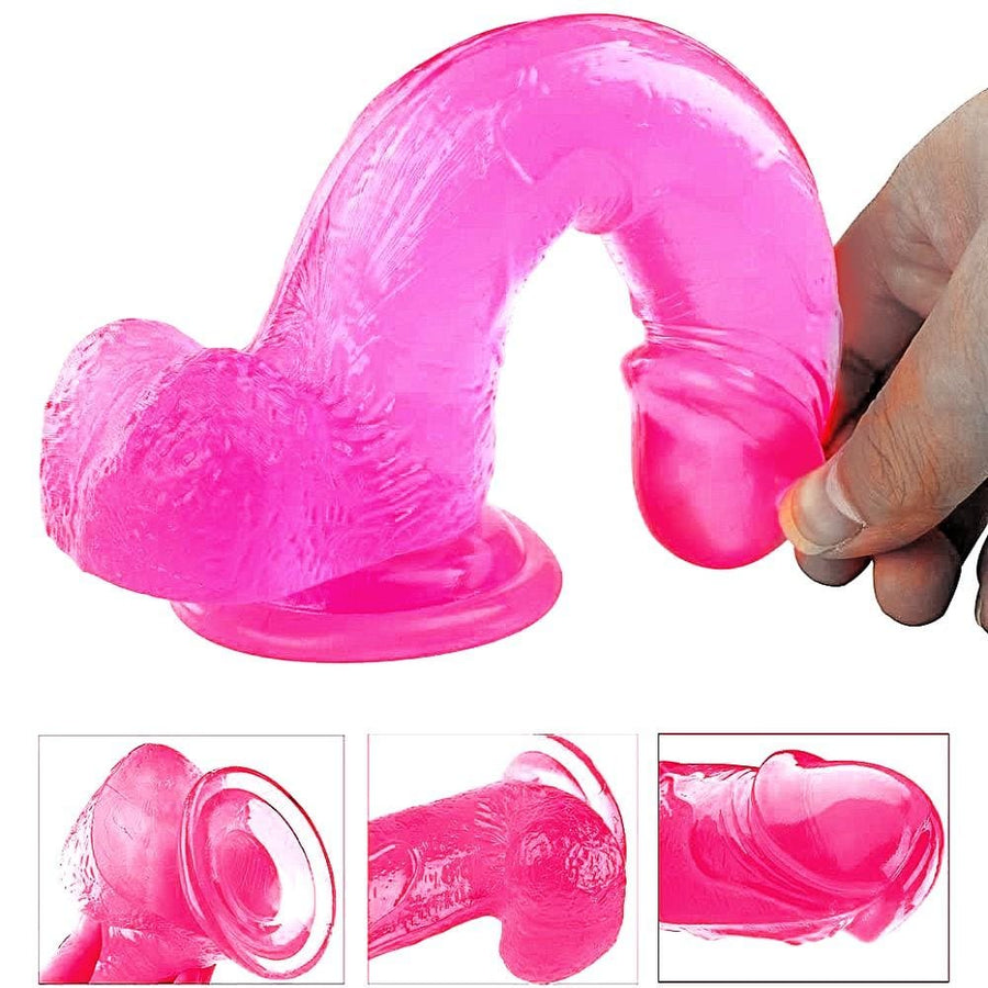 Lifelike 6 Inch Dildo With Testicles and Suction Cup BDSM, gallery view 4