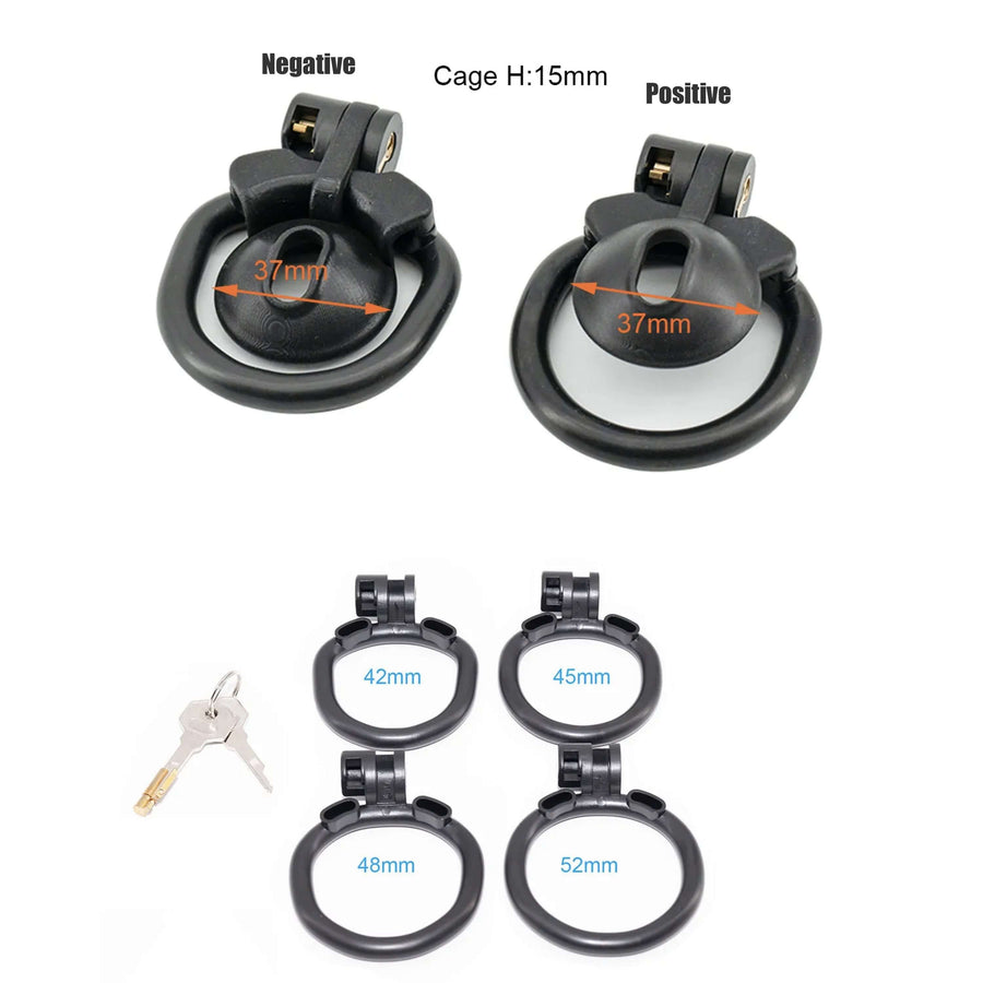 Male Mini Positive and Negative Chastity Device, gallery view 8