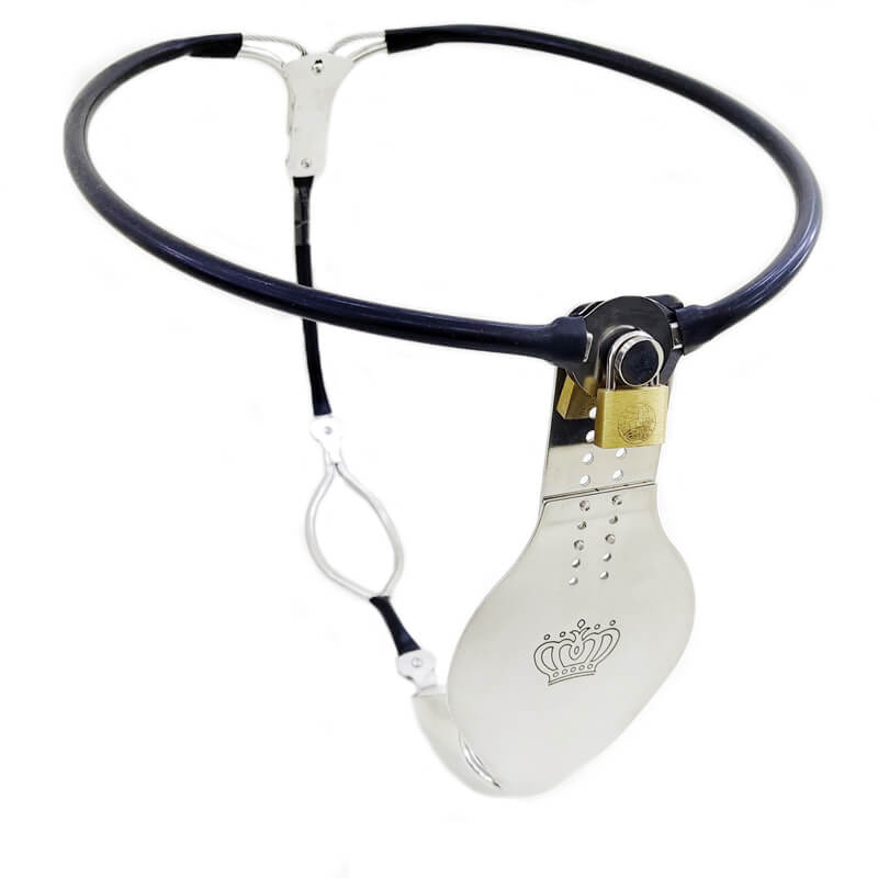 Male Stainless Steel Chastity Belt Pink, gallery view 4