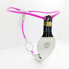 Load image into Gallery viewer, Male Stainless Steel Chastity Belt Pink
