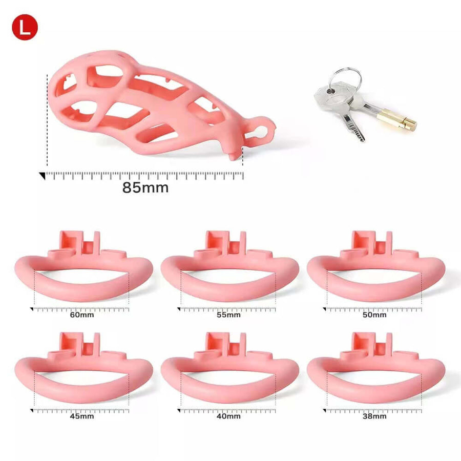 Mamba Spiked Pink Chastity Cage, gallery view 8