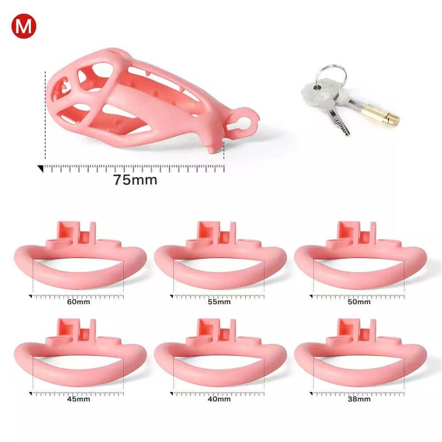 Mamba Spiked Pink Chastity Cage, gallery view 7