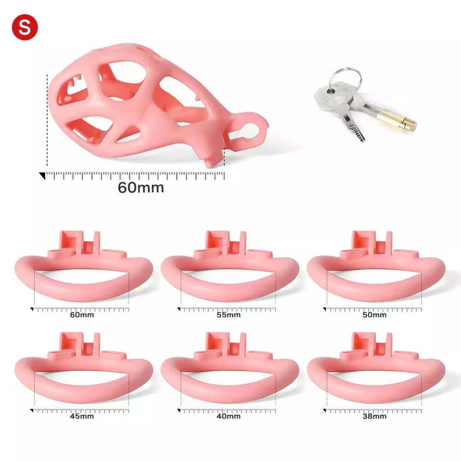 Mamba Spiked Pink Chastity Cage, gallery view 6