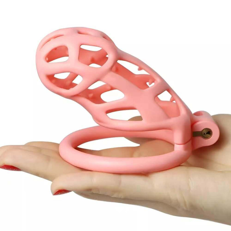 Mamba Spiked Pink Chastity Cage, gallery view 3