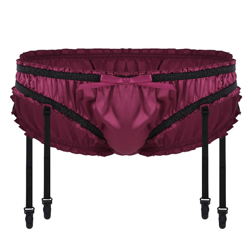 Lia Satin Panties with Garters, gallery view 5