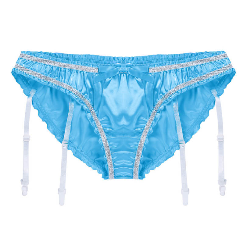Lia Satin Panties with Garters, gallery view 2