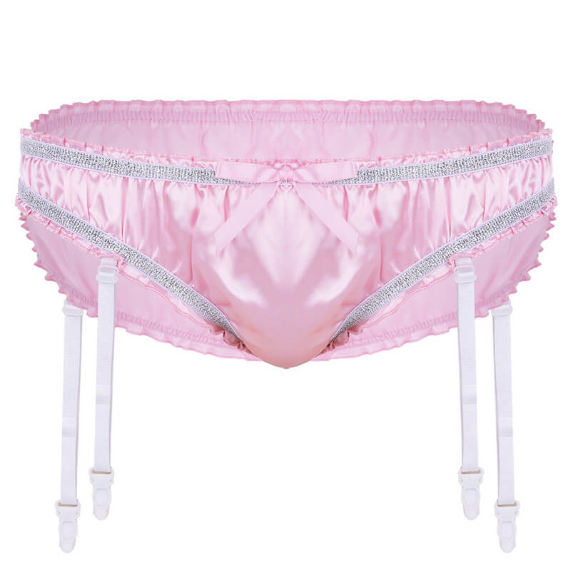 Lia Satin Panties with Garters, gallery view 4