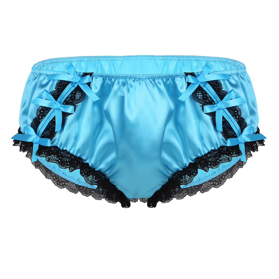 Blair Shiny Ruffled Satin Panties, gallery view 5