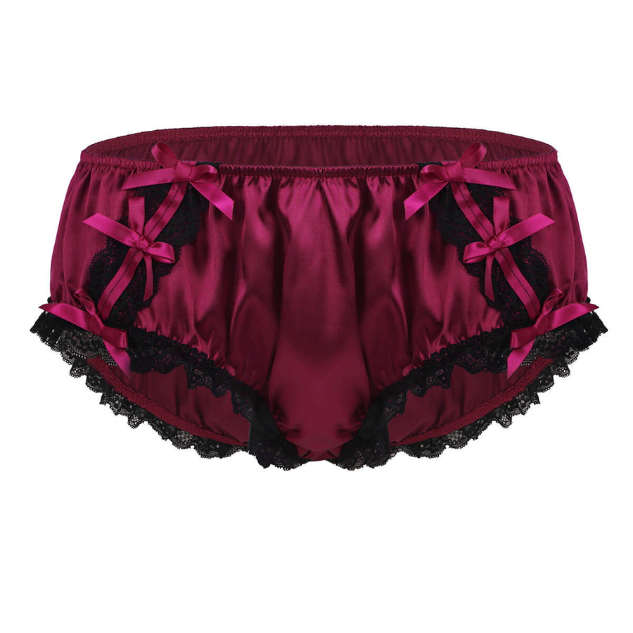 Blair Shiny Ruffled Satin Panties, gallery view 4