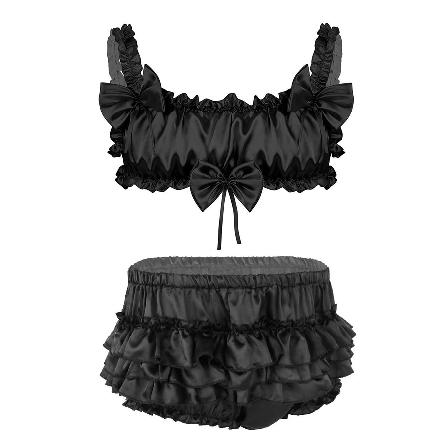 Rebecca Satin Sissy Lingerie Set, gallery view 3
