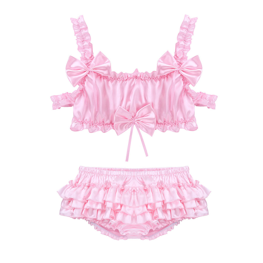 Rebecca Satin Sissy Lingerie Set product view