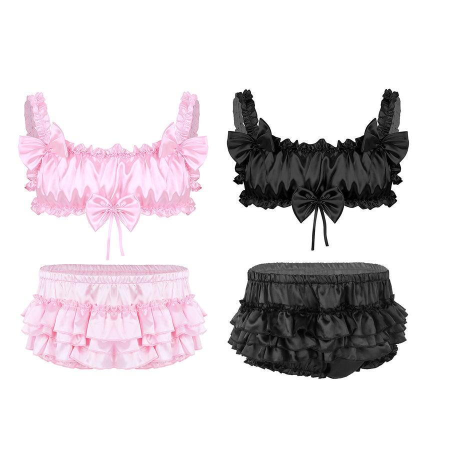 Rebecca Satin Sissy Lingerie Set, gallery view 4