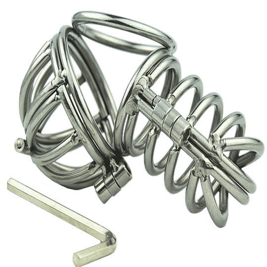 Metal Chastity Cock Cage 2.56 inches long product view