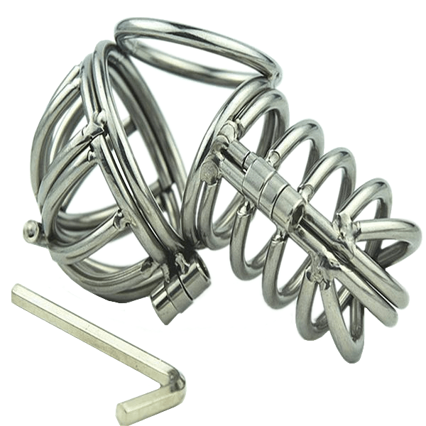 Metal Chastity Cock Cage 2.56 inches long product view