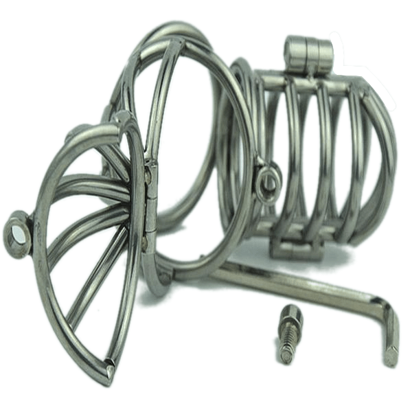 Metal Chastity Cock Cage 2.56 inches long, gallery view 3