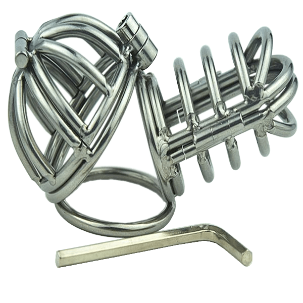 Metal Chastity Cock Cage 2.56 inches long, gallery view 2