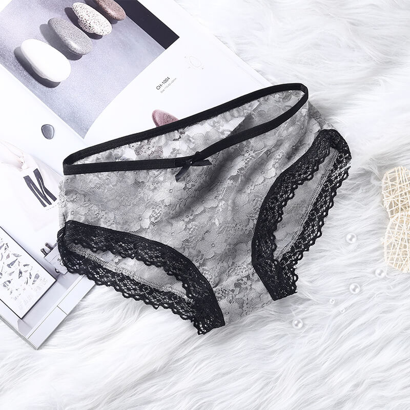 "Murky" Low Waist Lace Panties, gallery view 3