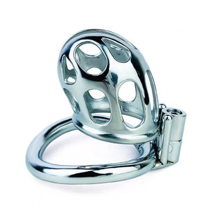 New Stainless Steel Chastity Cage With Uneven Ring