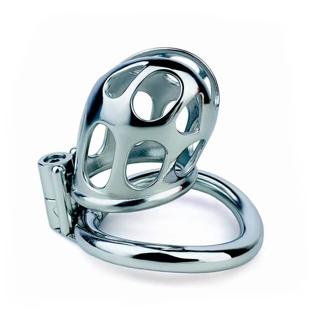 New Stainless Steel Chastity Cage With Uneven Ring