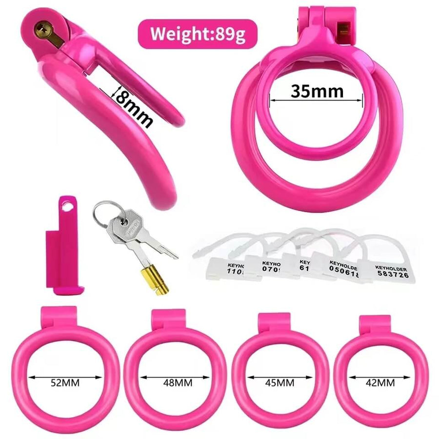 New Testicle Mono Chastity Cage With 4 Rings, gallery view 8
