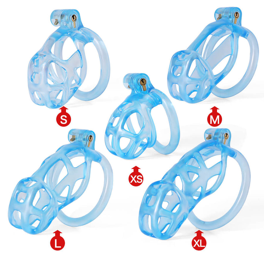 Ice Vision Desigh Blue Cobra Chastity Cage, gallery view 10