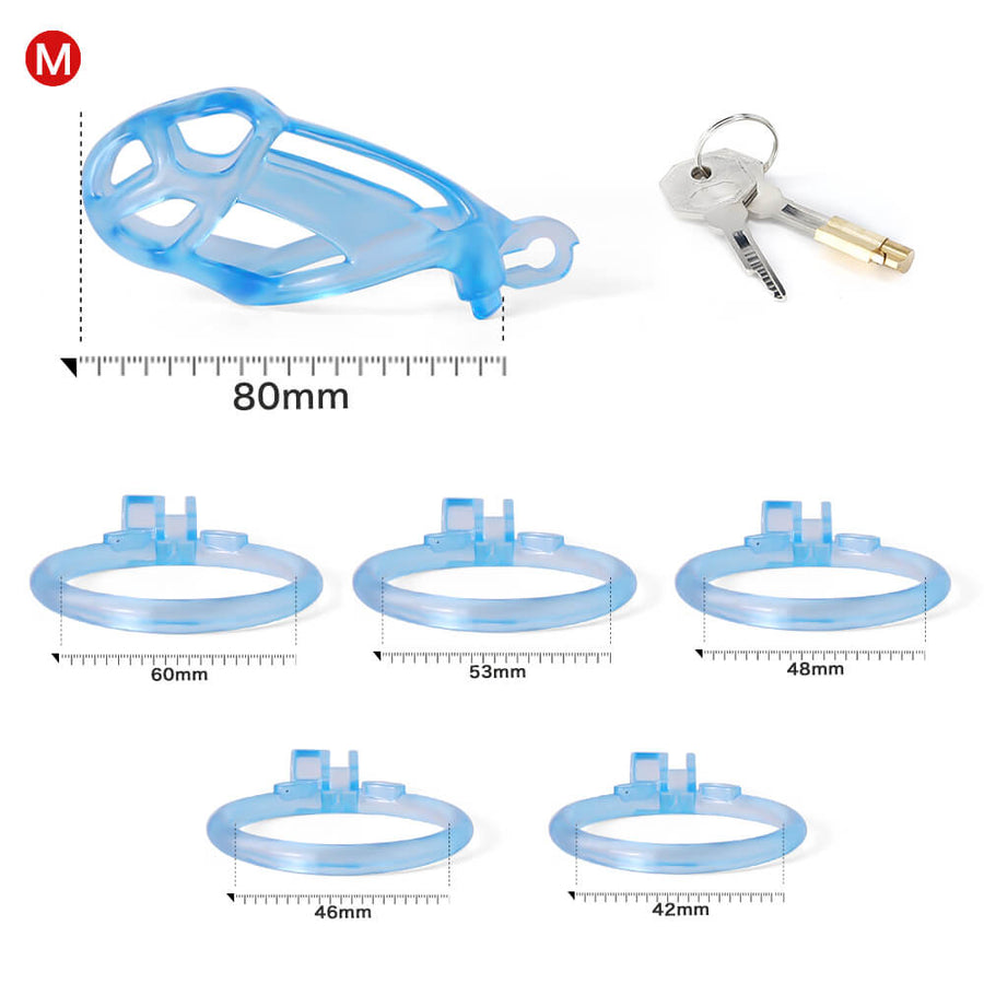 Ice Vision Desigh Blue Cobra Chastity Cage, gallery view 7
