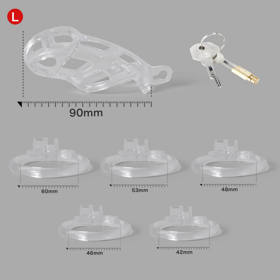 Ice Vision Desigh Clear Cobra Chastity Cage, gallery view 8