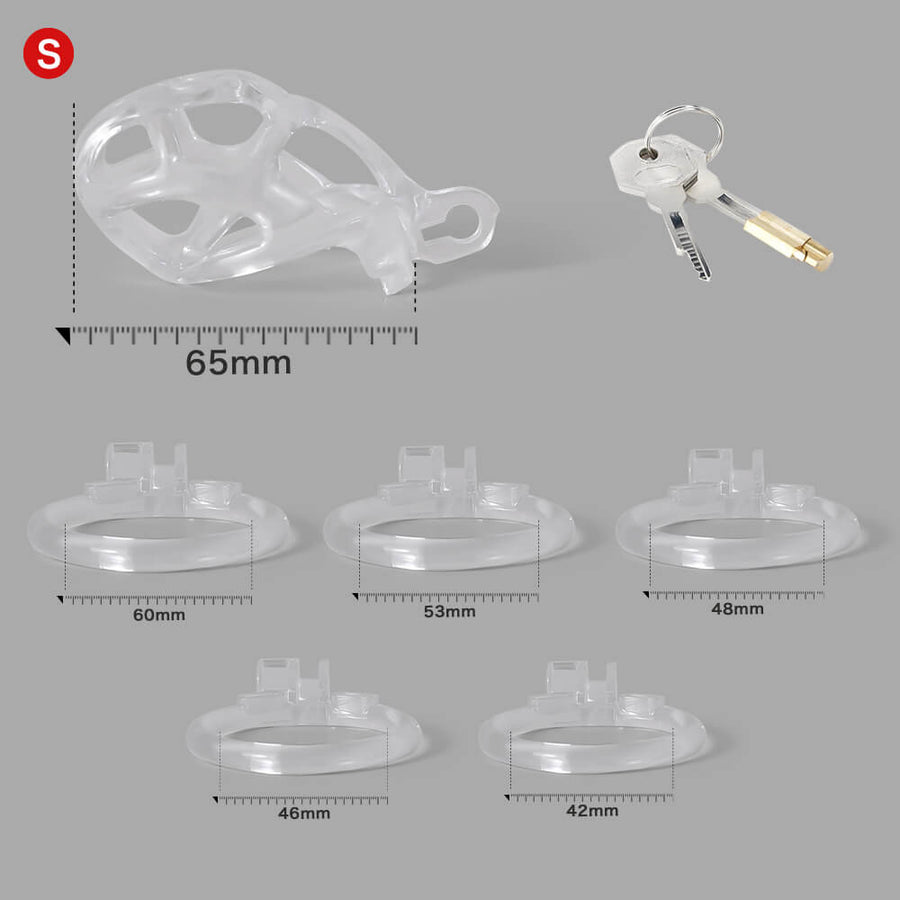 Ice Vision Desigh Clear Cobra Chastity Cage, gallery view 7