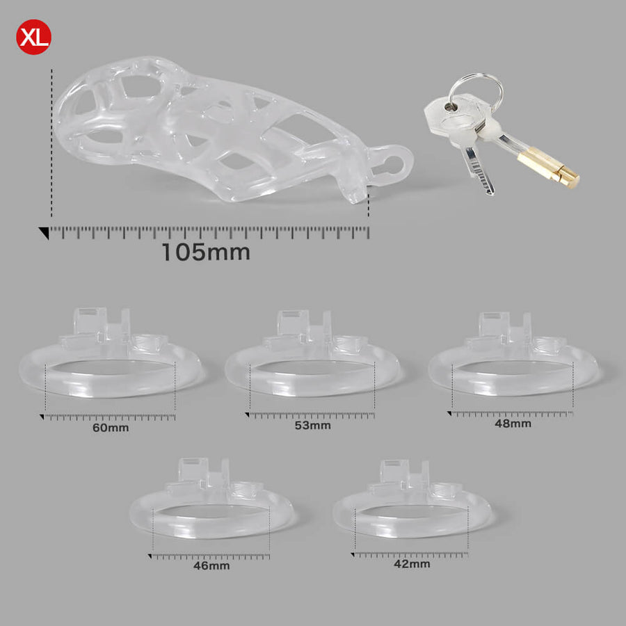 Ice Vision Desigh Clear Cobra Chastity Cage, gallery view 10