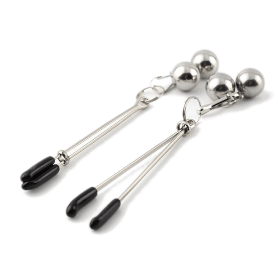 BDSM Silver Nipple Clamps With Bells product view