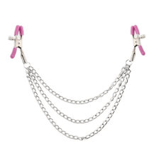 Load image into Gallery viewer, BDSM Fashionable Nipple Clamps With Chain
