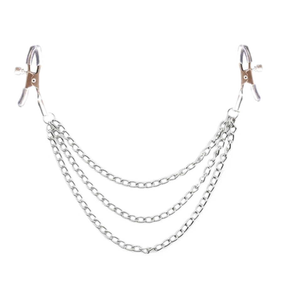 BDSM Fashionable Nipple Clamps With Chain, gallery view 5