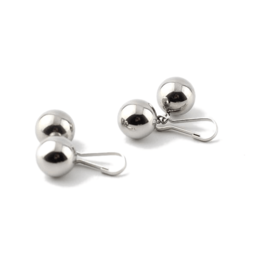 BDSM Silver Nipple Clamps With Bells, gallery view 5