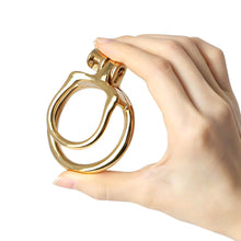 Load image into Gallery viewer, Gold MAMBA-ZERO Stainless Steel Chastity cage
