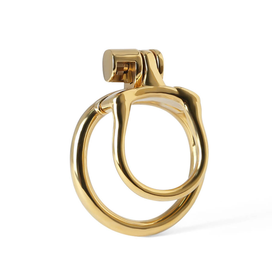 Gold MAMBA-ZERO Stainless Steel Chastity cage, gallery view 2