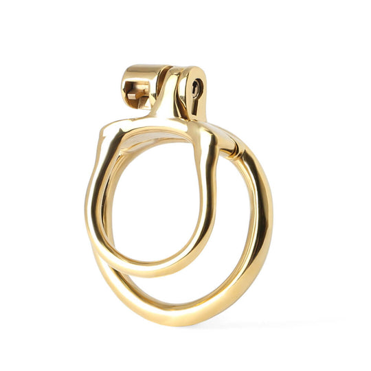 Gold MAMBA-ZERO Stainless Steel Chastity cage product view