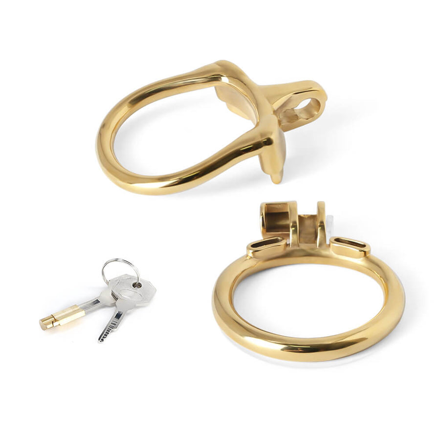 Gold MAMBA-ZERO Stainless Steel Chastity cage, gallery view 5